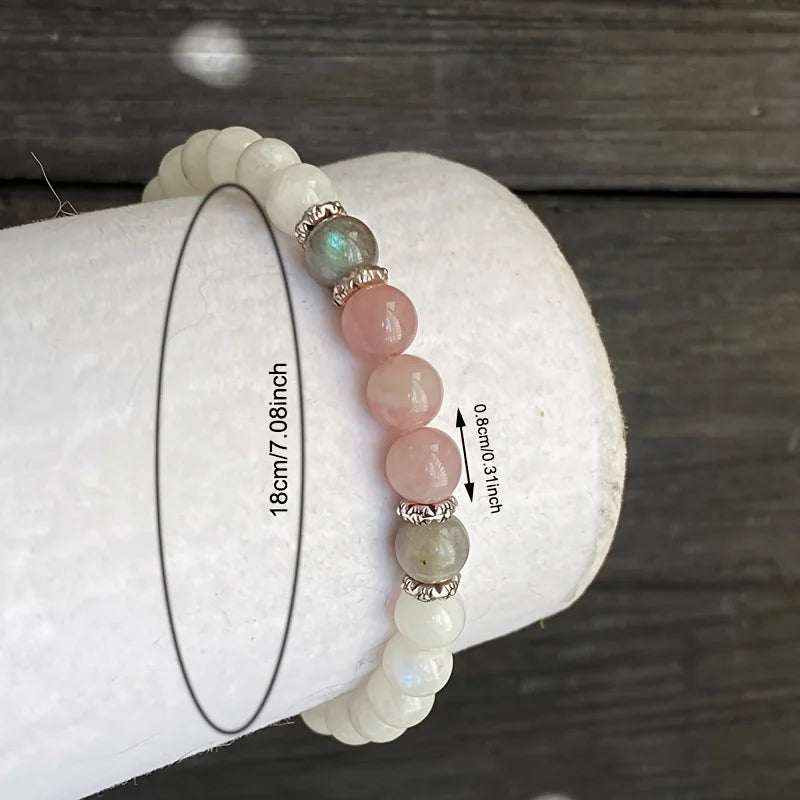SoulTrio™ – Pulseira Espiritual com Pedra da Lua, Labradorita e Quartzo Rosa.
Três pedras, uma jornada: calma, renascimento e amor próprio em cada detalhe