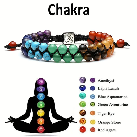 SpiritStones™ – Pulseira Feminina de Cristais Chakras para Relaxamento e Cura Energét iUm acessório espiritual e terapêutico para mulheres que buscam equilíbrio e serenidade.