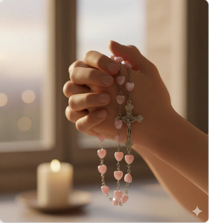 Divine Heart Rosary Necklace