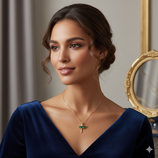 Green Aura Gold Fusion Pendant