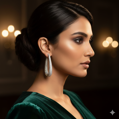 Celesté Luxe Zircon Hoops