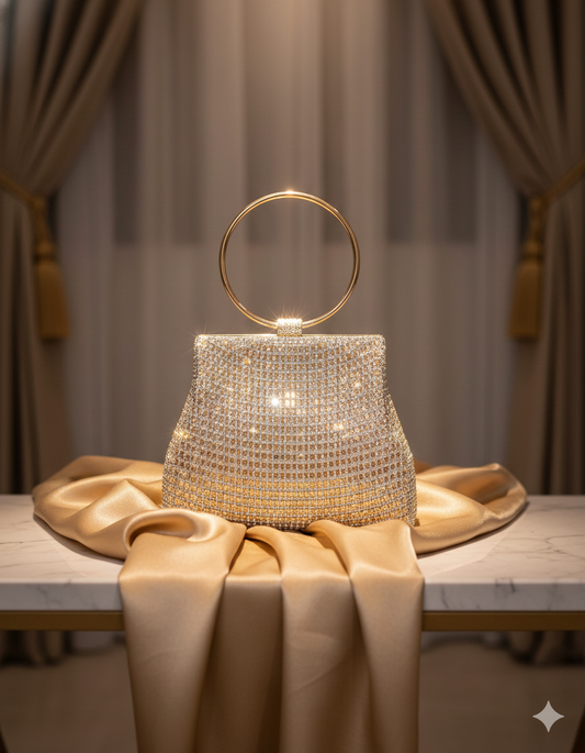 Celestia Diamond Evening Bag – Luxe Crystal Clutch
