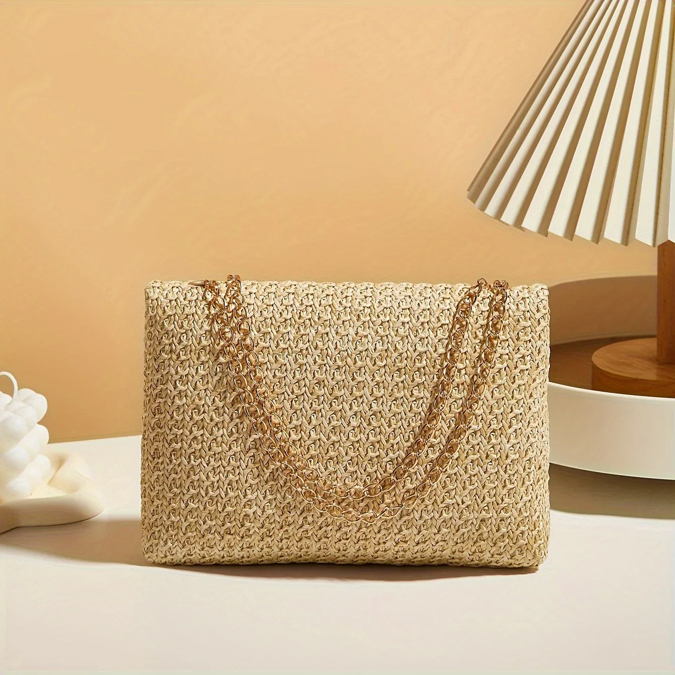 Riviera Straw Lock – Classic Chic Crossbody