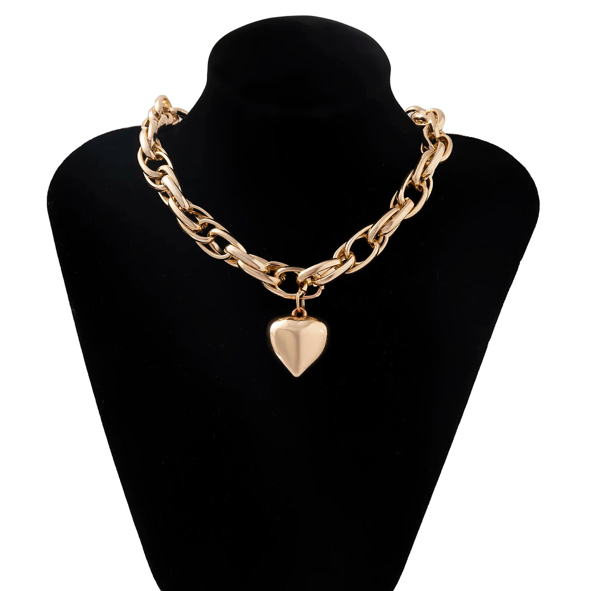 IronLuxe Geometric Heart Chain