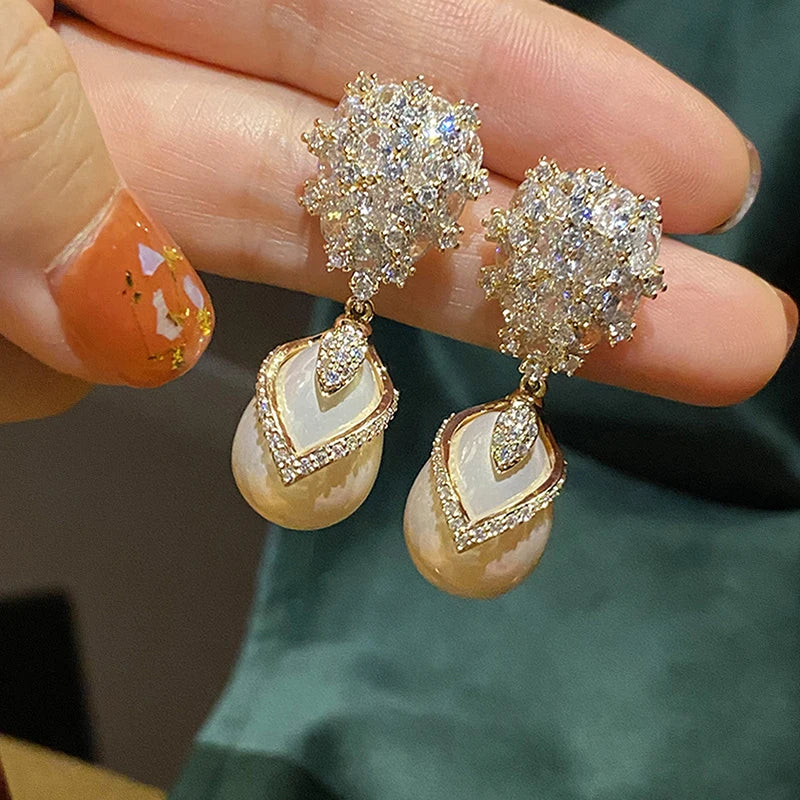 Ivory Grace Drop Earrings