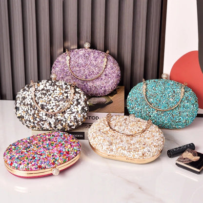 Diamond Dream Round Sequin Bag
