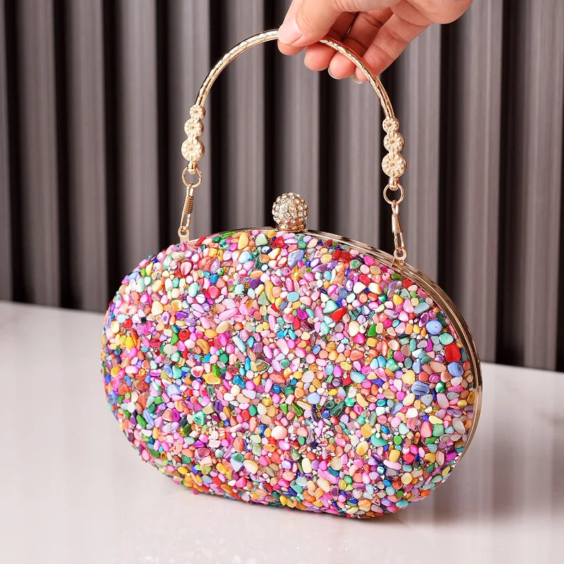 Diamond Dream Round Sequin Bag