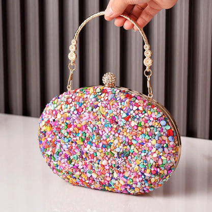 Diamond Dream Round Sequin Bag
