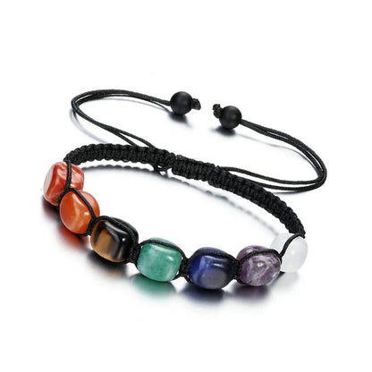 SpiritStones™ – Pulseira Feminina de Cristais Chakras para Relaxamento e Cura Energét iUm acessório espiritual e terapêutico para mulheres que buscam equilíbrio e serenidade.