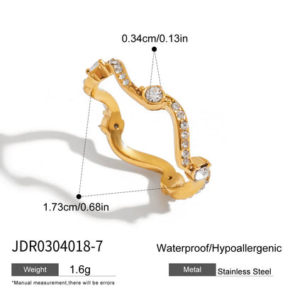 LumiRib Rhinestone Ring