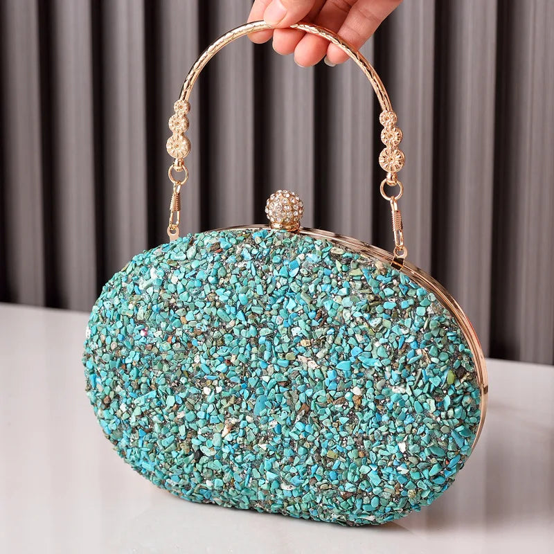 Diamond Dream Round Sequin Bag
