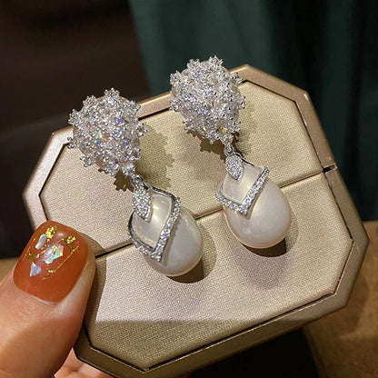 Ivory Grace Drop Earrings