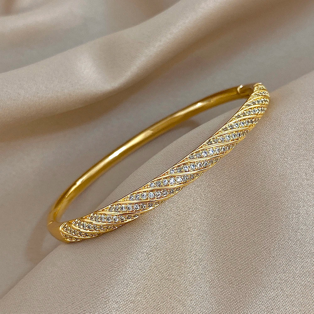 Avenia Zircon Twist Cuff