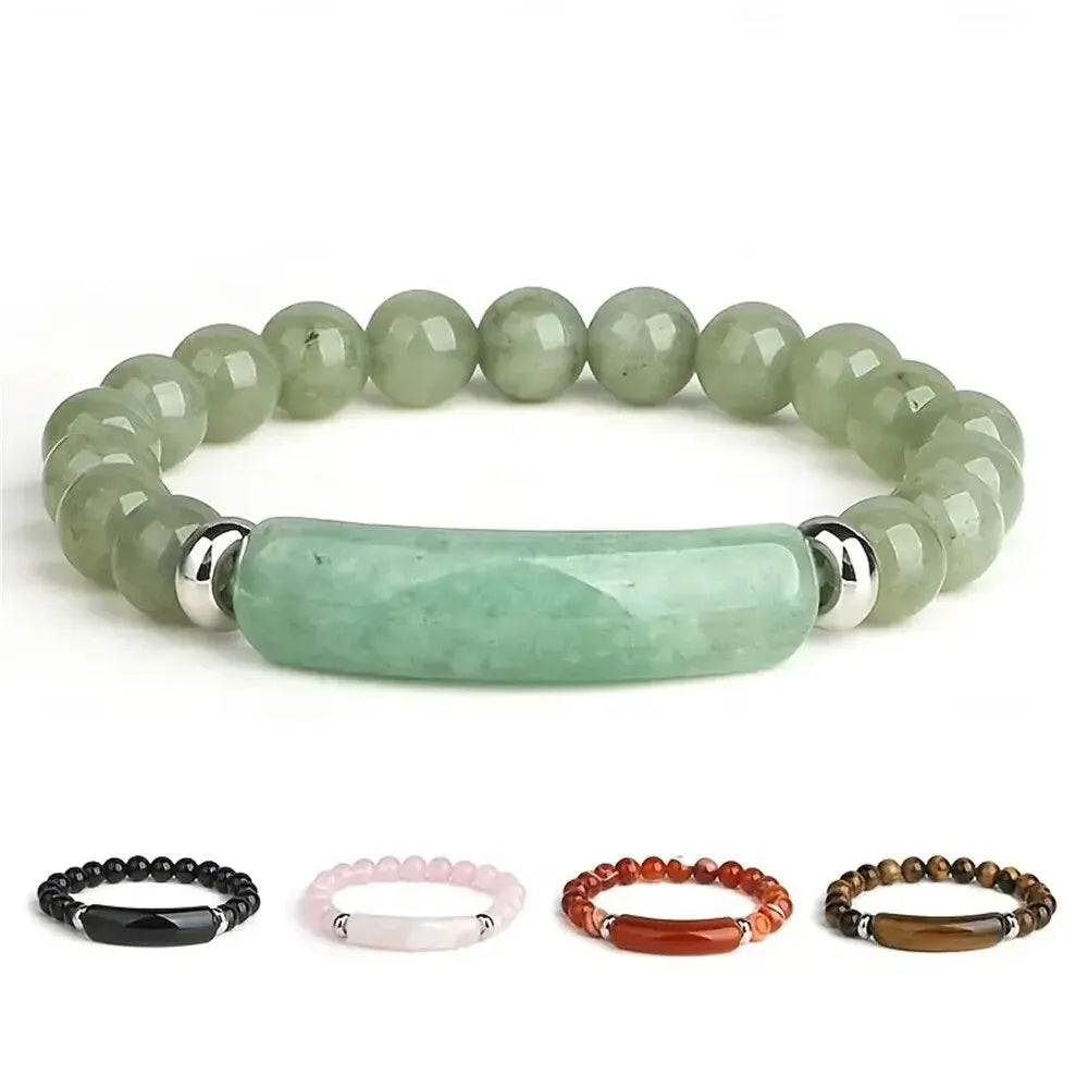 GreenMystic™ – Pulseira Espiritual com Pedras Naturais para Meditação e Energia Corporal Um mix de proteção, equilíbrio emocional e beleza natural em uma única peça.