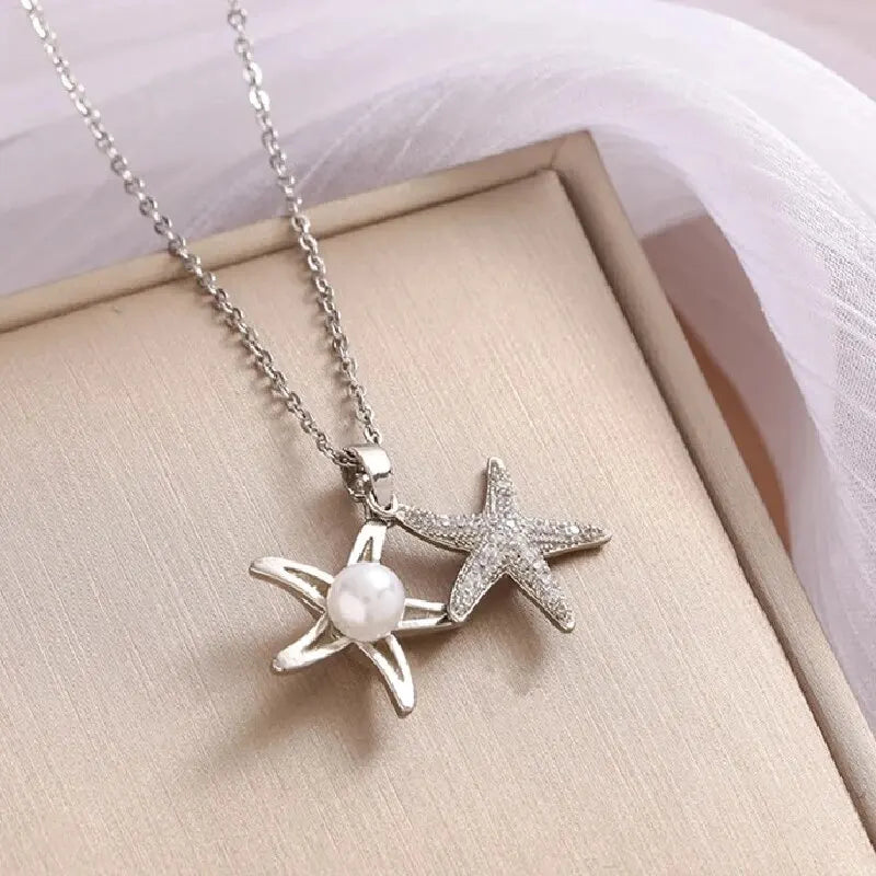 Ocean Gold Star Necklace