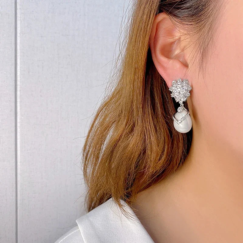Ivory Grace Drop Earrings
