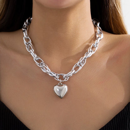 IronLuxe Geometric Heart Chain