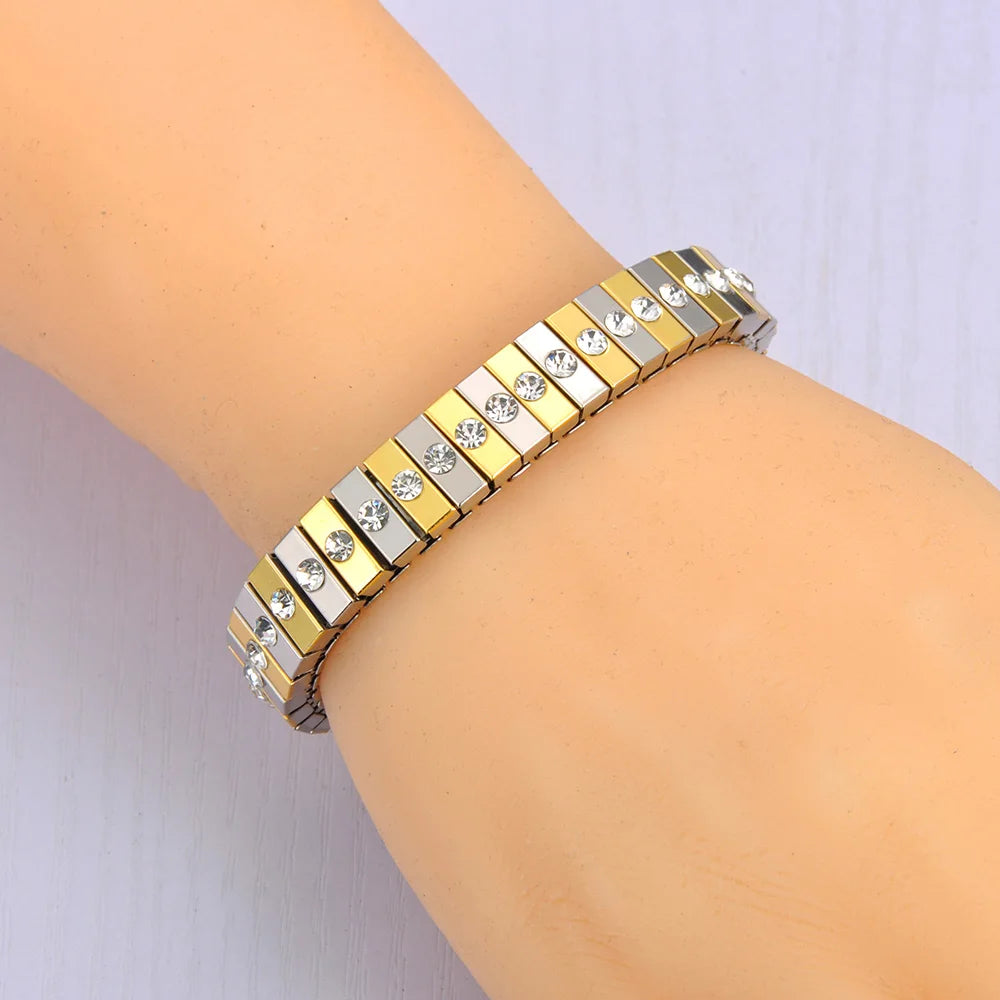 LuxeFlex Crystal Bracelet