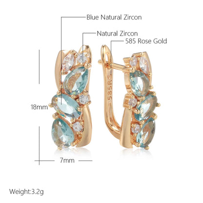 Sapphire Glow Rosegold Drops