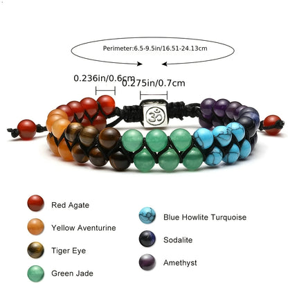 SpiritStones™ – Pulseira Feminina de Cristais Chakras para Relaxamento e Cura Energét iUm acessório espiritual e terapêutico para mulheres que buscam equilíbrio e serenidade.