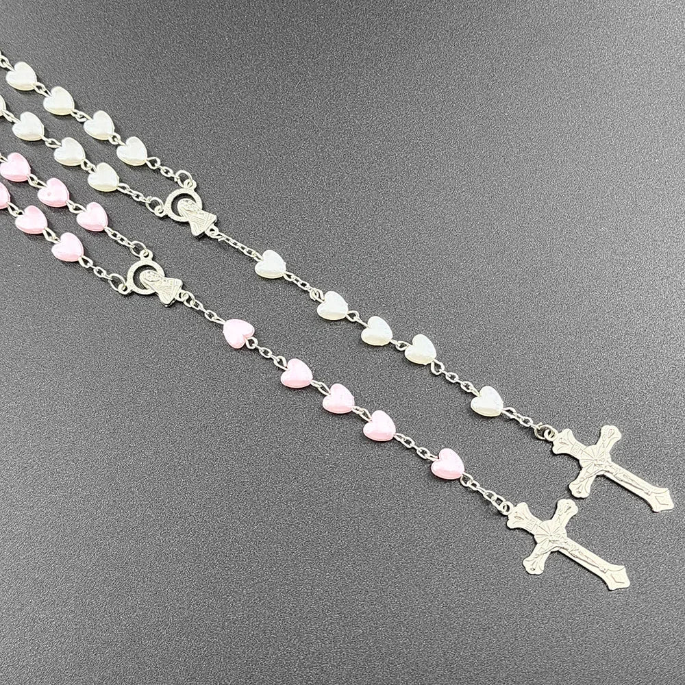 Divine Heart Rosary Necklace