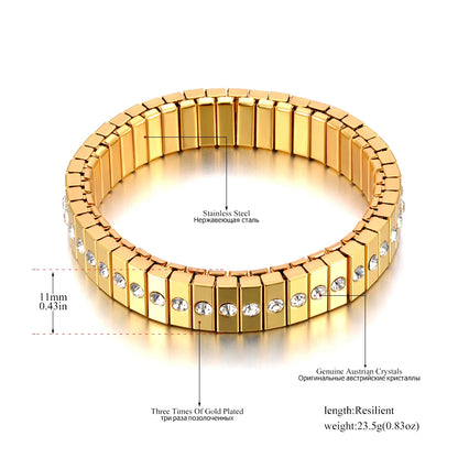 LuxeFlex Crystal Bracelet