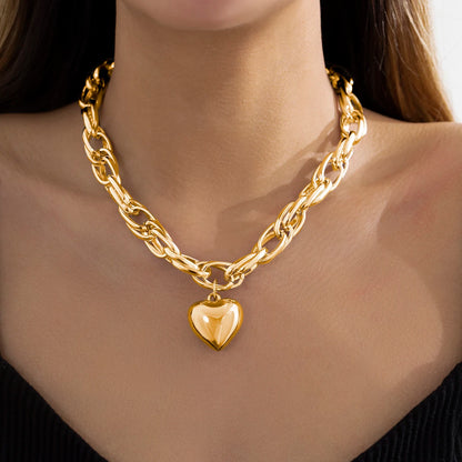 IronLuxe Geometric Heart Chain